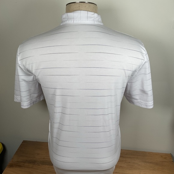 TravisMathew Pima Blend Striped Performance Polo Shirt - Men’s Large - Picture 5 of 14